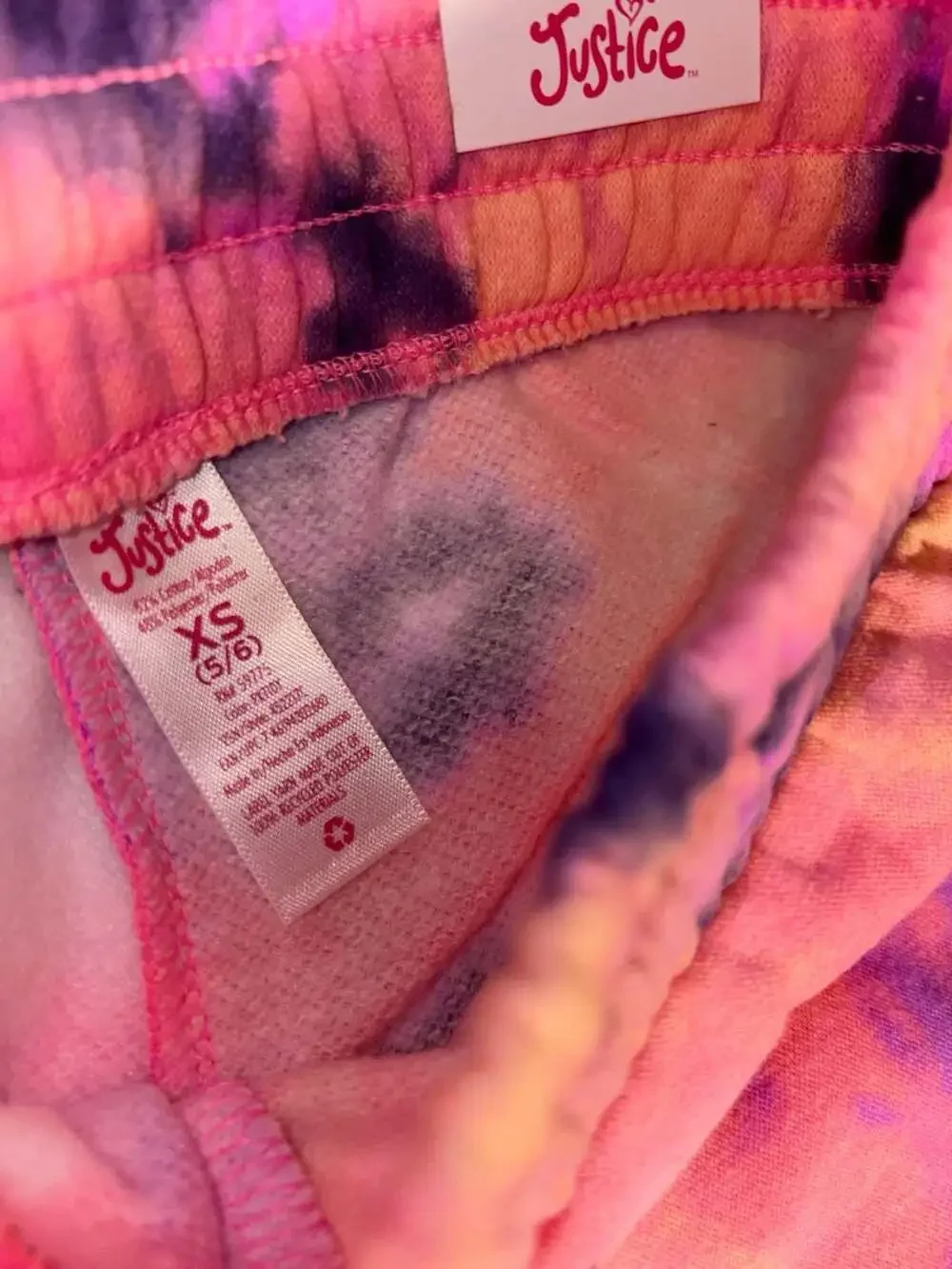 Justice Girls Fleece Tie-Dye Jogger Sweatpants 5/6